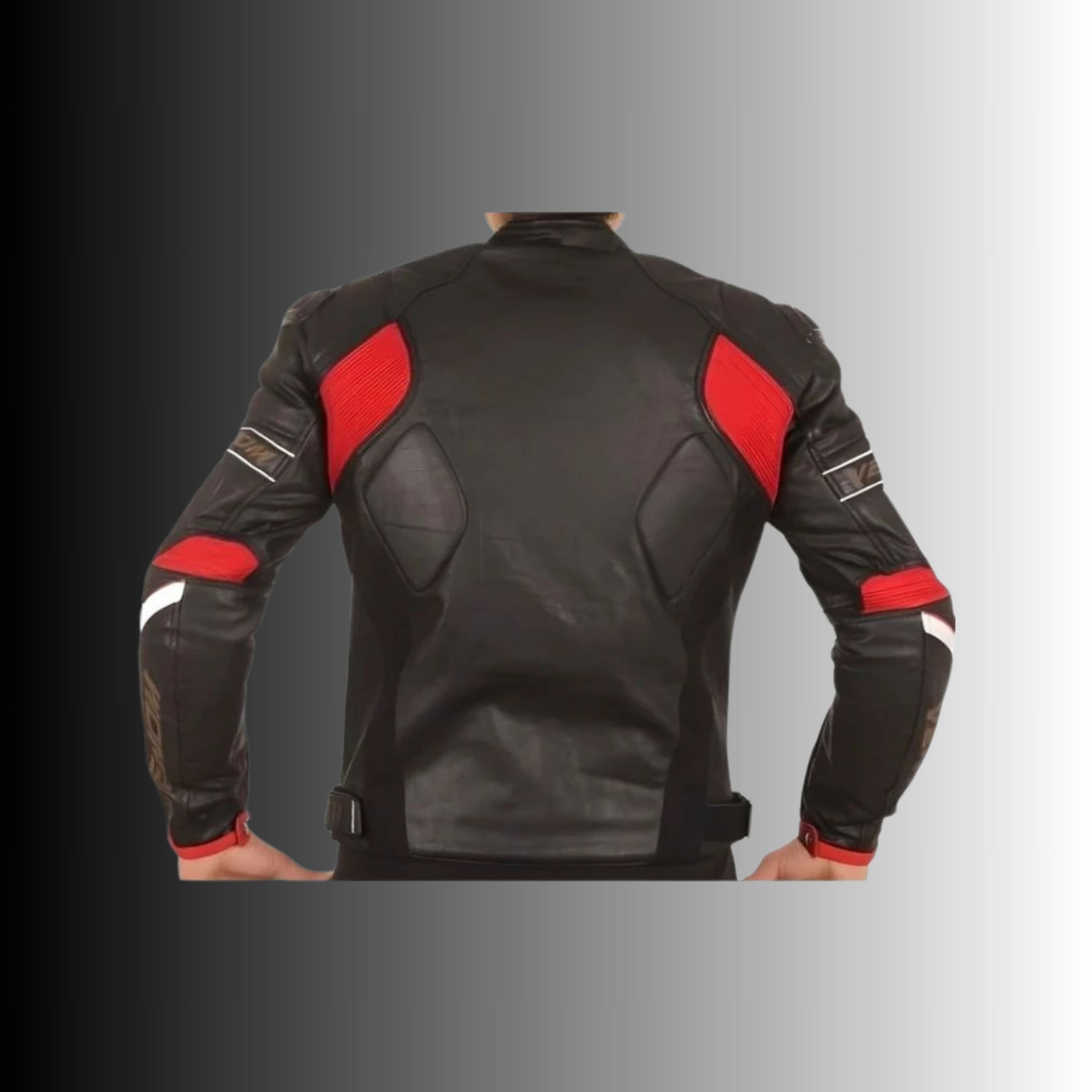Leather Racing Mont Black-Red venom D1